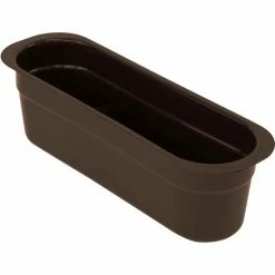 Quantum Storage Systems Quantum Nesting Cutlery Box, 14-3/16"L x 4-7/16"W x 4-1/8"H Cutlery Box, Polypropylene, Brown - Pkg Qty 12