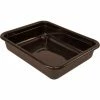 Quantum Storage Systems Quantum Bussing Tub, 20"L x 15"W x 5"H Flat Bottom Bus Box, Polypropylene, Brown - Pkg Qty 12