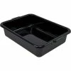 Quantum Storage Systems Quantum Bussing Tub, 21"L x 15"W x 5"H Flat Bottom Bus Box, Polypropylene, Black - Pkg Qty 12
