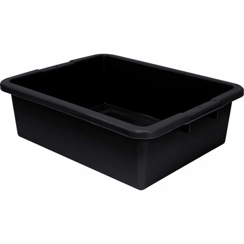 Quantum Storage Systems Quantum Bussing Tub, 22"L x 17"W x 7"H Ribbed Bottom Bus Box, Polypropylene, Black - Pkg Qty 12 1 Quantum Storage Systems Quantum Bussing Tub, 22"L x 17"W x 7"H Ribbed Bottom Bus Box, Polypropylene, Black - Pkg Qty 12