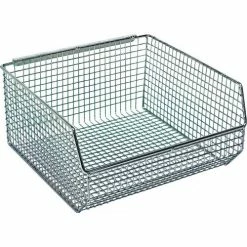 Quantum Storage Systems Quantum Chrome Wire Mesh Bin QMB535C - 11"W x 10-3/4"D x 5"H - Pkg Qty 10