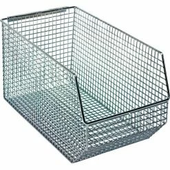 Quantum Storage Systems Quantum Chrome Wire Mesh Bin QMB540C - 8"W x 14-1/2"D x 7"H - Pkg Qty 10
