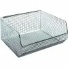 Quantum Storage Systems Quantum Chrome Wire Mesh Bin QMB550C - 16-1/4"W x 14-1/2"D x 7"H - Pkg Qty 5