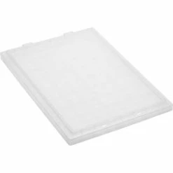 Quantum Storage Systems Quantam Storage Genuine Stack & Nest Tote Clear Lid, Polyprolylene, 19-1/2"L x 13-1/2"W x 1"H - Pkg Qty 6