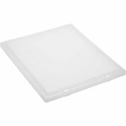 Quantum Storage Systems Quantam Storage Genuine Stack & Nest Tote Clear Lid, Polyprolylene, 23-1/2"L x 15-1/2"W x 1"H - Pkg Qty 3
