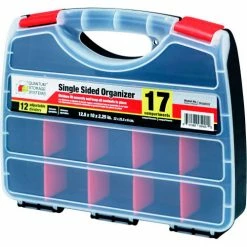 Quantum Storage Systems Quantum ORG80032 Single Sided Organizer - 17 Compartments - 12-1/2"L x 10"W x 2-1/4"H - Pkg Qty 6