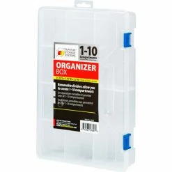 Quantum Storage Systems Quantum QB800 Organizer Box - 1-10 Adjustable Compartments - 11-3/4"L x 7-3/4"W x 2-3/16"H - Pkg Qty 6