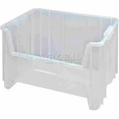 Quantum Storage Systems Quantum Heavy-Duty Giant Stackable Bin, 19-7/8 x 15-1/4 x 12-7/16 , Clear - Pkg Qty 3