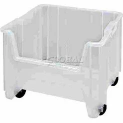 Quantum Storage Systems Quantum Mobile Heavy Duty Giant Stacking Bin, 16-1/2"W x 17-1/2"D x 16"H, Clear - Pkg Qty 2