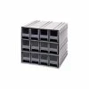 Quantum Storage Systems Quantum Interlocking Storage Cabinet QIC-122 - 11-3/4"Wx11-3/8"Dx11"H - 12 Blue Drawers