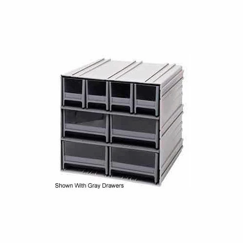 Quantum Storage Systems Quantum Interlocking Storage Cabinet QIC-4244 - 11-3/4"Wx11-3/8"Dx11"H - 8 Red Drawers 1 Quantum Storage Systems Quantum Interlocking Storage Cabinet QIC-4244 - 11-3/4"Wx11-3/8"Dx11"H - 8 Red Drawers