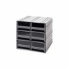 Quantum Storage Systems Quantum Interlocking Storage Cabinet QIC-64 - 11-3/4"Wx11-3/8"Dx11"H - 6 Gray Drawers