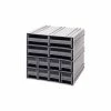 Quantum Storage Systems Quantum Interlocking Storage Cabinet QIC-8143 - 11-3/4"Wx11-3/8"Dx11"H - 12 Gray Drawers
