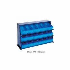 Quantum Storage Systems Quantum QPRHA-701 Bench rack 12"x36"x21" with 12 Blue Euro Drawers