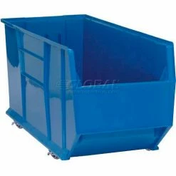 Quantum Storage Systems Quantum Plastic Mobile Rack Bin, 16-1/2"W x 41-7/8"D x 17-1/2"H, Blue