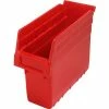 Plastic Nesting Storage Shelf Bin QSB801 4-3/8"W x 11-5/8"D x 8"H Red - Pkg Qty 36