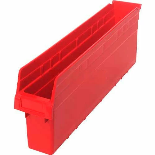 Plastic Nesting Storage Shelf Bin QSB805 4-3/8"W x 23-5/8"D x 8"H Red - Pkg Qty 16 1 Plastic Nesting Storage Shelf Bin QSB805 4-3/8"W x 23-5/8"D x 8"H Red - Pkg Qty 16