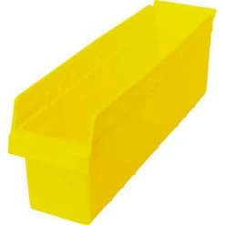 Plastic Nesting Storage Shelf Bin QSB806 6-5/8"W x 23-5/8"D x 8"H Yellow - Pkg Qty 8