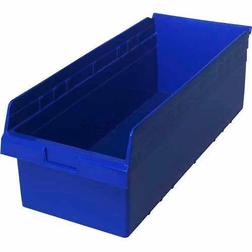 Plastic Nesting Storage Shelf Bin QSB816 11-1/8"W x 23-5/8"D x 8"H Blue - Pkg Qty 6 1 Plastic Nesting Storage Shelf Bin QSB816 11-1/8"W x 23-5/8"D x 8"H Blue - Pkg Qty 6