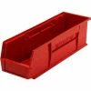 Quantam Storage 5-1/2"W x 18"D x 5"H Ultra Series Stack and Hang Bin, Red, Polypropylene, 4 Slots - Pkg Qty 12