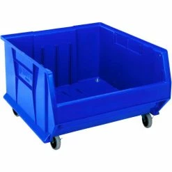 Quantum Storage Systems Quantam Storage 23-7/8" x 22-1/2" x 12" Mobile Hulk Container, Blue, Polypropylene