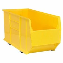 Quantum Storage Systems Quantum Mobile Hulk Plastic Stacking Bin, 16-1/2"W x 35-7/8"D x 17-1/2"H, Yellow