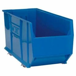 Quantum Storage Systems Quantum Mobile Hulk Plastic Stacking Bin, 23-7/8"W x 35-7/8"D x 17-1/2"H, Blue