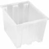 Quantum Storage Systems Quantam Storage Genuine Stack & Nest Tote Clear, 19-1/2"L x 15-1/2"W x 13"H, Polyprolylene - Pkg Qty 6