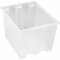Quantum Storage Systems Quantam Storage Genuine Stack & Nest Tote Clear, 19-1/2"L x 15-1/2"W x 13"H, Polyprolylene - Pkg Qty 6