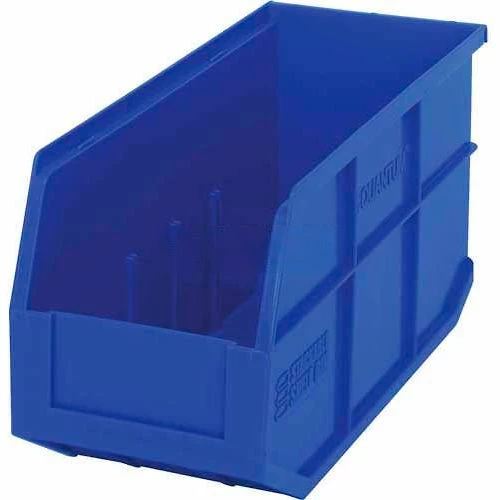 Quantum Storage Systems Quantum Plastic Stacking and Hanging Shelf Bin SSB441 6"W x 14"D x 7"H, Blue - Pkg Qty 12 1 Quantum Storage Systems Quantum Plastic Stacking and Hanging Shelf Bin SSB441 6"W x 14"D x 7"H, Blue - Pkg Qty 12