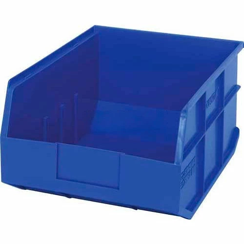 Quantum Storage Systems Quantum Plastic Stacking and Hanging Shelf Bin SSB445 11"W x 14"D x 7"H, Blue - Pkg Qty 6 1 Quantum Storage Systems Quantum Plastic Stacking and Hanging Shelf Bin SSB445 11"W x 14"D x 7"H, Blue - Pkg Qty 6