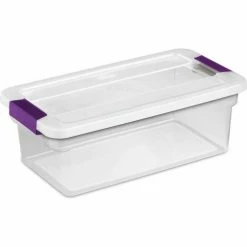 Sterilite Clearview Storage Box With Latched Lid 17511712 - 6 Qt. 14-1/8"L x 7-7/8"W x 4-7/8"H - Pkg Qty 12