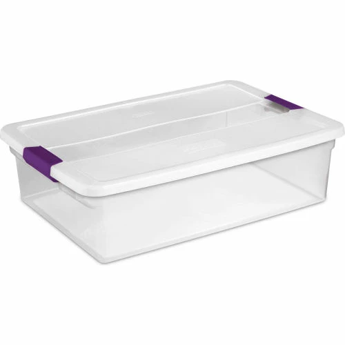 Sterilite Clearview Storage Box With Latched Lid 17551706 - 32 Qt. 23-5/8"L x 16-3/8"W x 6-1/2"H - Pkg Qty 6 1 Sterilite Clearview Storage Box With Latched Lid 17551706 - 32 Qt. 23-5/8"L x 16-3/8"W x 6-1/2"H - Pkg Qty 6