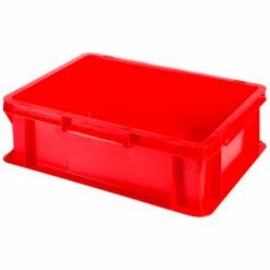 SSI Schaefer Euro-Fix Solid Container EF4120 - 16" x 12" x 5", Red