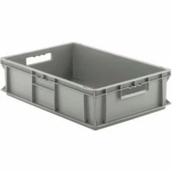 SSI Schaefer Euro-Fix Solid Container EF6150 - 24" x 16" x 6", Gray