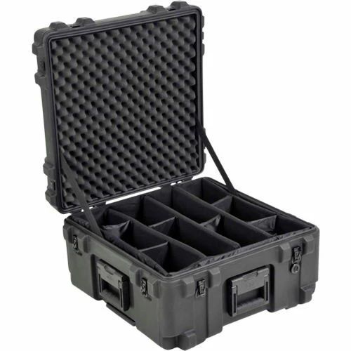 SKB Corporation SKB R Series Waterproof Utility Case 3R2222-12B-DW Wheels & Padded Dividers, 23-1/2"L x 23-1/2"W 8 SKB Corporation SKB R Series Waterproof Utility Case 3R2222-12B-DW Wheels & Padded Dividers, 23-1/2"L x 23-1/2"W - Image 8