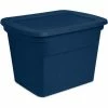 Sterilite 17317408 Industrial Tote 18 Gallon 23-1/2" L x 18-3/8"W x 16-1/8"H Marine Blue - Pkg Qty 8