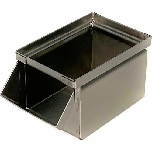 Stackbin® Stainless Steel Stacking Hopper Front Container, 4-1/2"W x 8"D x 4-1/2"H 1 Stackbin® Stainless Steel Stacking Hopper Front Container, 4-1/2"W x 8"D x 4-1/2"H