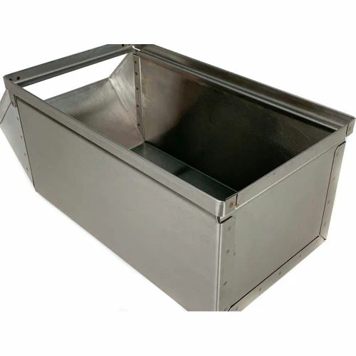 Stackbin® Stainless Steel Stacking Hopper Front Container, 4-1/2"W x 8"D x 4-1/2"H 3 Stackbin® Stainless Steel Stacking Hopper Front Container, 4-1/2"W x 8"D x 4-1/2"H - Image 3