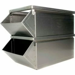 Stackbin® Stainless Steel Stacking Hopper Front Container, 4-1/2"W x 8"D x 4-1/2"H 8 Stackbin® Stainless Steel Stacking Hopper Front Container, 4-1/2"W x 8"D x 4-1/2"H -Containers & Organizers Sales Store STA 1 0SB SS 03