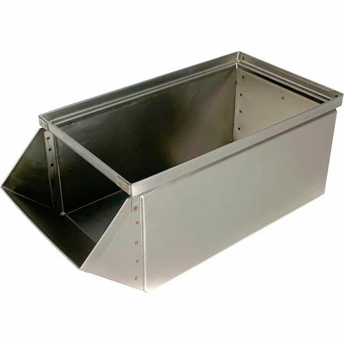 Stackbin® Stainless Steel Stacking Hopper Front Container, 9"W x 18-3/4"D x 7-1/2"H 1 Stackbin® Stainless Steel Stacking Hopper Front Container, 9"W x 18-3/4"D x 7-1/2"H