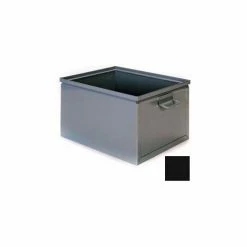 Stackbin® Steel Bin 1-4SX - 12"W x 16-1/2"D x 9-1/2"H Stackbox, Black
