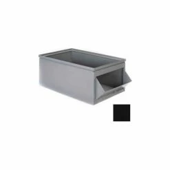 Stackbin® Steel Bin 1-801 - 10"W x 18"D x 8"H Steel Hopper Box, Black