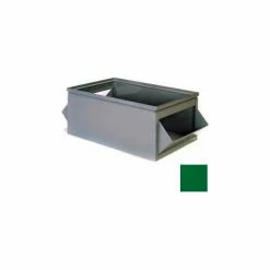 Stackbin® Steel Bin 1-883 - 12"W x 26"D x 10"H Double Steel Hopper Box, Green