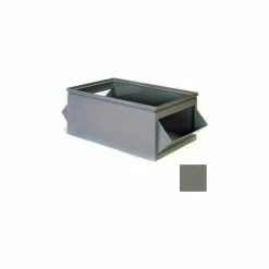Stackbin® Steel Bin 1-884 - 15"W x 30"D x 10"H Double Steel Hopper Box, Gray