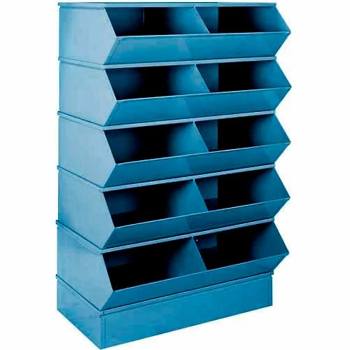 Stackbin® 3-2SBBL 6" High Section Bases For 37"W x 15-1/2"D Bins, Blue 1 Stackbin® 3-2SBBL 6" High Section Bases For 37"W x 15-1/2"D Bins, Blue