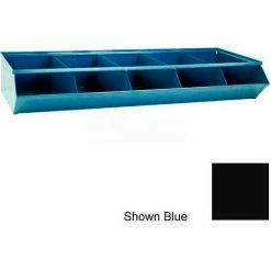 Stackbin® Steel Sectional Hopper Bin, 5 Compartments, 37"W x 15-1/2"D x 6"H, Black