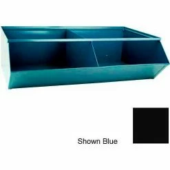 Stackbin® Steel Sectional Hopper Bin, 2 Compartments, 37"W x 24"D x 11"H, Black