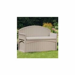Suncast PB6700 Patio Bench and Deck Box 50 Gallon
