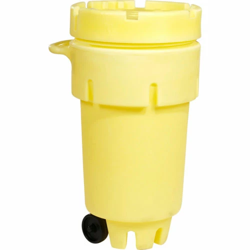 SpillTech® 50 Gallon Wheeled OverPack Salvage Drum with Lid - A50OVER-WD Polyethylene - Yellow 1 SpillTech® 50 Gallon Wheeled OverPack Salvage Drum with Lid - A50OVER-WD Polyethylene - Yellow